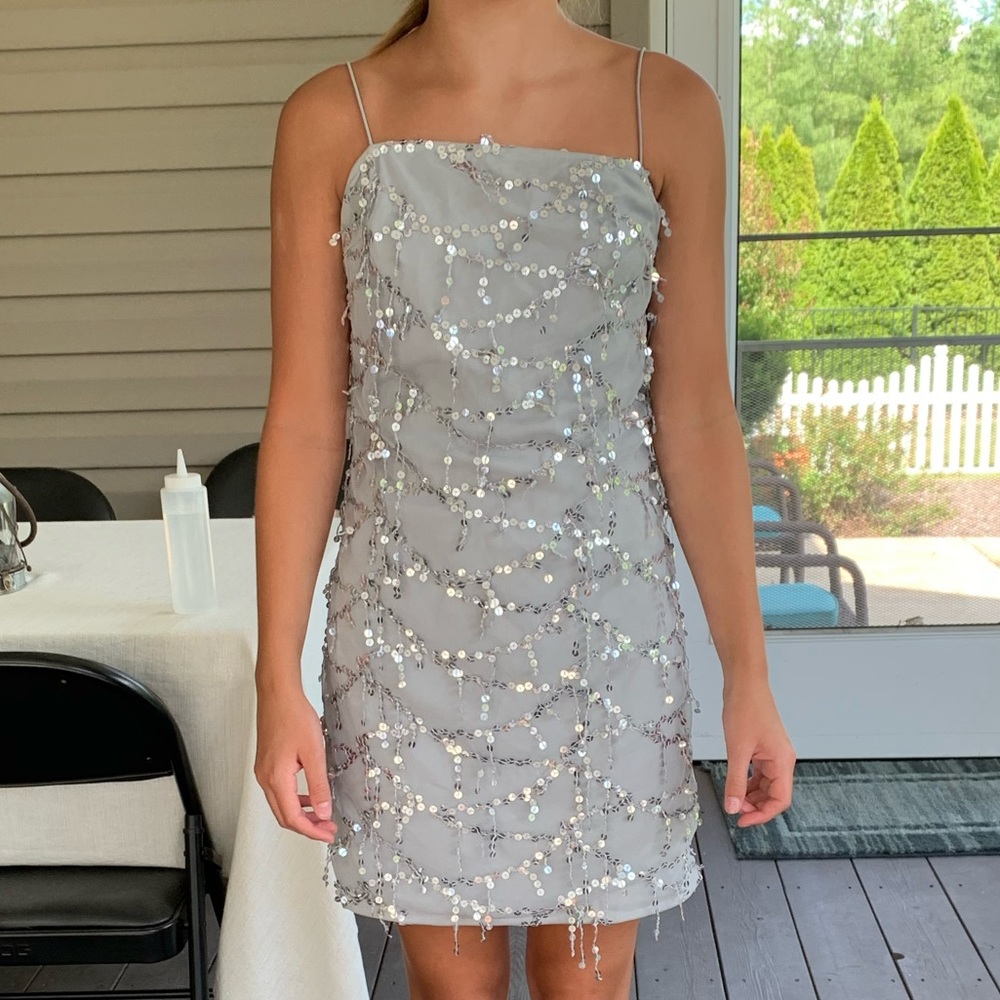 Grey Sequin Dress